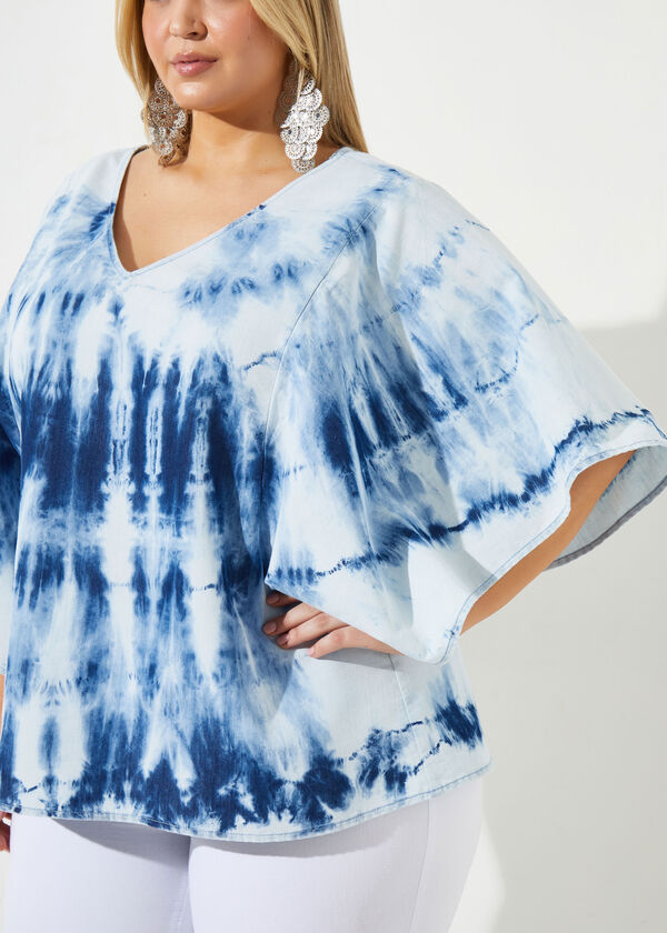 Tie Dyed Chambray Tunic, Denim image number 2