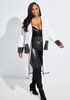 Faux Leather Trimmed Duster, White image number 0