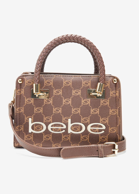 Designer Handbags For Less Bebe Briella Mini Satchel Faux Leather Bags image number 0