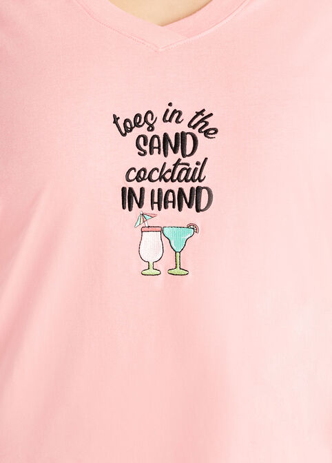 Rene Rofe Cocktails Sleepshirt, Pink image number 1