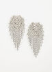 Silver Diamond Chandelier Earrings, Clear image number 0