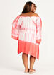 Tie Dye Off The Shoulder Cover Up, Coral image number 1