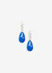 Blue Link Tear Drop Earrings, Victoria Blue image number 0