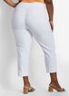 Stretch Pull On Capri Pant, White image number 1