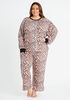 Anne Klein Leopard Pajama Set, Natural Leopard image number 0