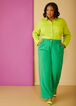 Cotton Blend Collared Shirt, LIME PUNCH image number 2