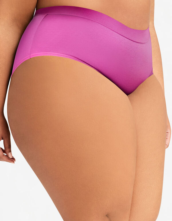 Stretch Cotton Hipster Panty, Fuchsia image number 1