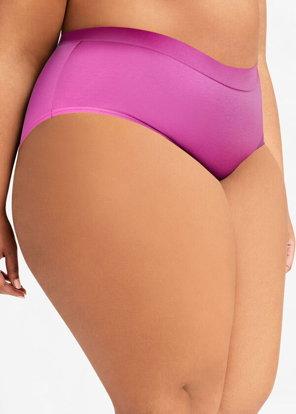 Stretch Cotton Hipster Panty, Fuchsia image number 1
