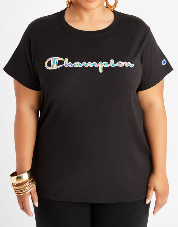 Champion Painterly Logo Tee, Black image number 1