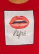 Lips Embellished Graphic Duster Tee, Barbados Cherry image number 3