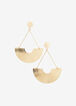 Gold Crescent Drop Earrings, Gold image number 0