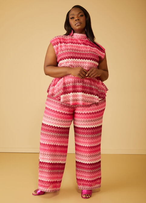 Crochet Peplum Top, Multi image number 2