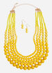 Yellow Ombre Layered Necklace Set, Buttercup image number 0