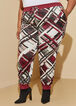 Plaid Drawstring Joggers, Rhododendron image number 6