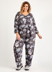 Company Ellen Tracy 2pc Floral Pajama Set, Navy image number 0