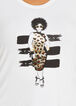 Women In Leopard Dress Graphic Tee, White image number 1