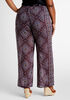 Dalin Abstract Cover Up Pant, Purple image number 1