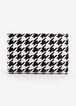 Houndstooth Faux Leather Clutch, Black Combo image number 1