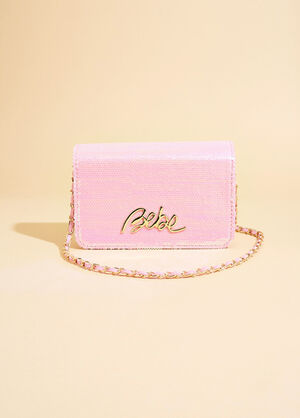 Bebe Milly Sequined Crossbody, Blush image number 0