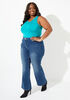 High Rise Bootcut Jeans, Medium Blue image number 2
