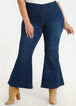 Plus Size Short No Waist Pull On Corset Flare Sexy Stretch Jeans image number 0