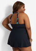 Leilani Plus H Back Swim Dress, Black image number 1