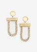 Clip On Pave Drop Earrings, Gold image number 0