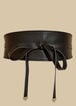 Faux Leather Wrap Around Belt, Black image number 1