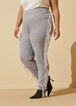 Fringed Cable Knit Joggers, Heather Grey image number 3