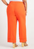 Spicy Orange Cuffed High Rise Wide Leg Pants, SPICY ORANGE image number 1