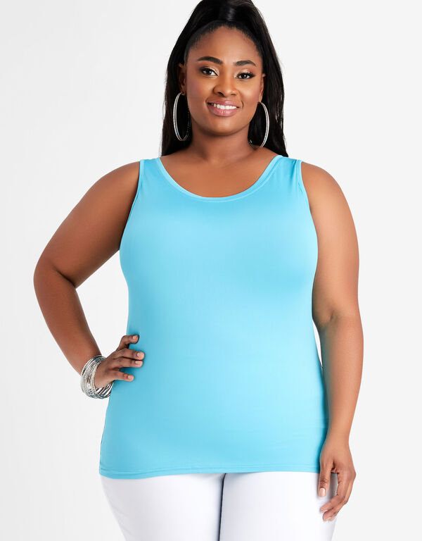 The Easy Basic Knit Tank, SCUBA BLUE image number 0