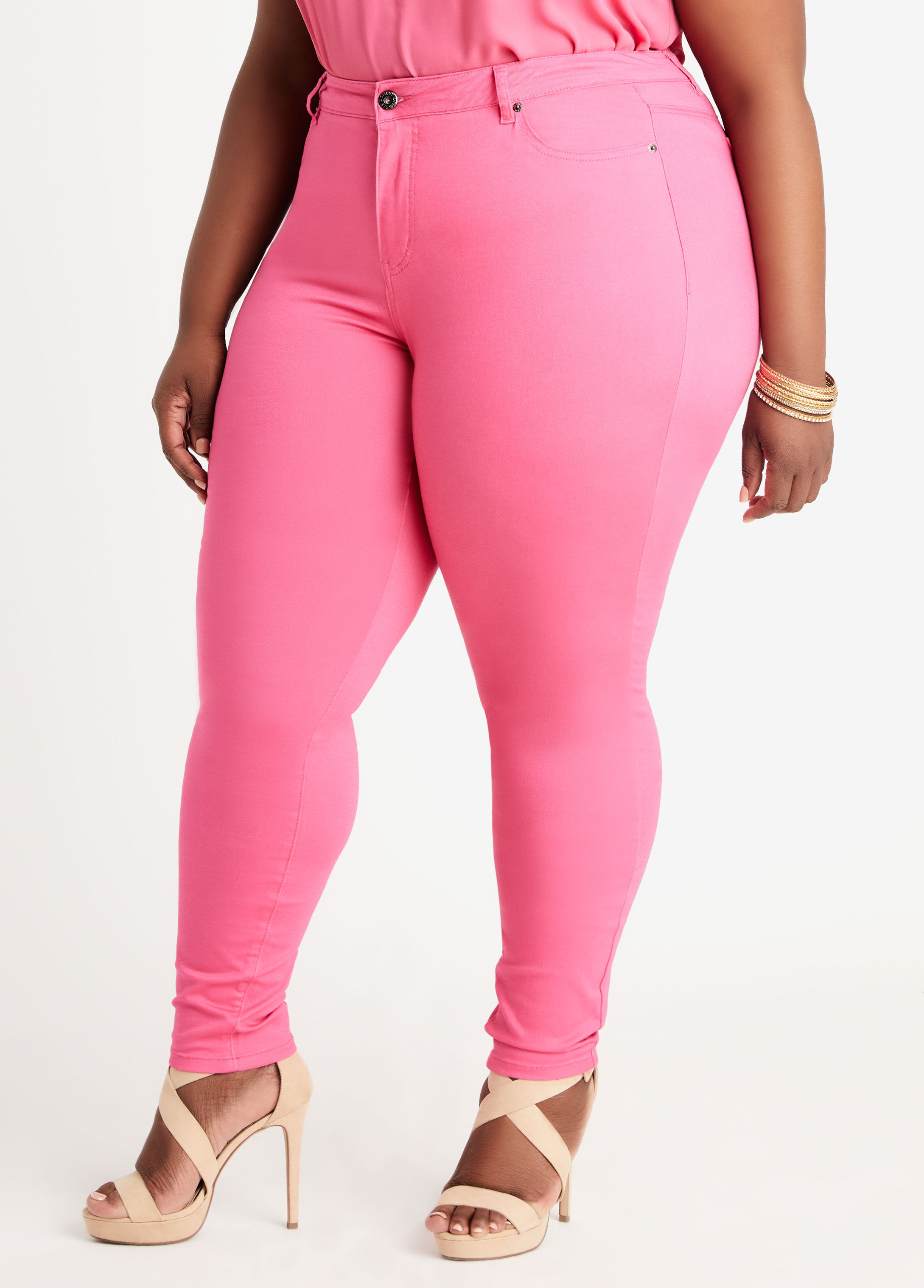 Blush Pink Ripped Knee Skinny Jeans – Pretty Missy Inc.