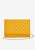 Quilted Faux Leather Shoulder Bag, Nugget Gold image number 0
