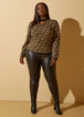 Cutout Chain Sweater, Black Combo image number 3