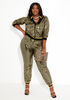 Plus Size Curvy Girl Sequin 2 Piece Sets Bomber Jacket & Joggers image number 0