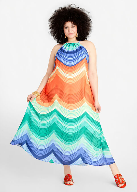 Tall Ombre Halter Maxi Dress, Multi image number 0
