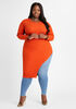 Plus Size Work Tops Asymmetric Hi Lo Knit Statement Duster Maxi Top image number 0