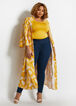 Belted Tropical Linen Duster, Nugget Gold image number 0