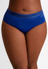 Sheer Stripe Waistband Micro Brief, Navy image number 0