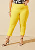 High Rise Power Twill Capris, Maize image number 0