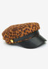 Animal Print Cabbie Hat, Black Animal image number 0