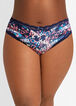 Microfiber & Lace Hipster Panty, Navy image number 0