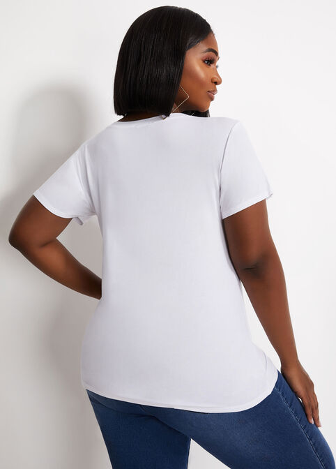 Curves Are Exclusive Graphic Tee, White image number 1