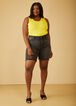 Distressed Denim Bermuda Shorts, Black image number 2