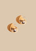 Gold Tone Teardrop Stud Earrings, Gold image number 1