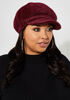 Brushed Knit Cabbie Hat, Burgundy image number 1