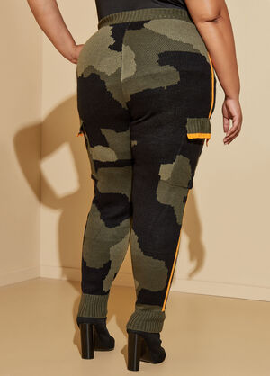 Camo Knit Joggers, Olive image number 1