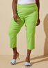 Power Twill High Rise Capris, Parrot Green image number 0