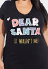 YMI Dear Santa Sleepshirt, Black image number 2