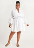 Crocheted Cotton A Line Dress, White image number 0